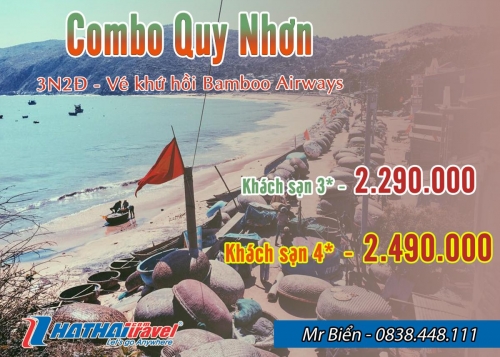 Combo Quy Nhơn + vé khứ hồi Bamboo Airways 3N2Đ