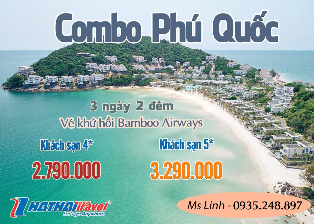 Combo Phú Quốc + vé khứ hồi Bamboo Airways 3N2Đ